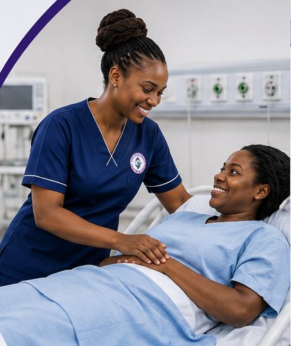 A nurse attending to a patient at Keringet Zion Hospital